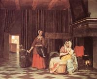 Pieter de Hooch - Suckling Mother and Maid